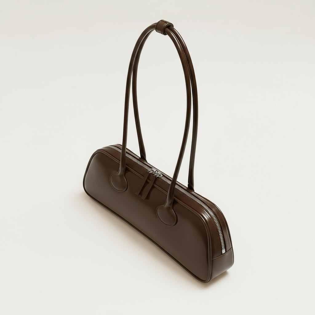 Daisy Luxury Leather Baguette Bag