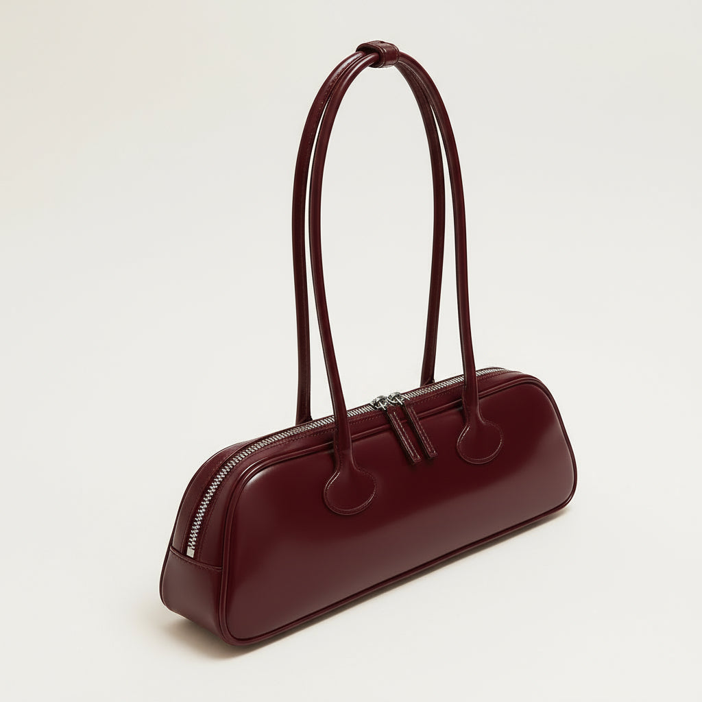 Daisy Luxury Leather Baguette Bag