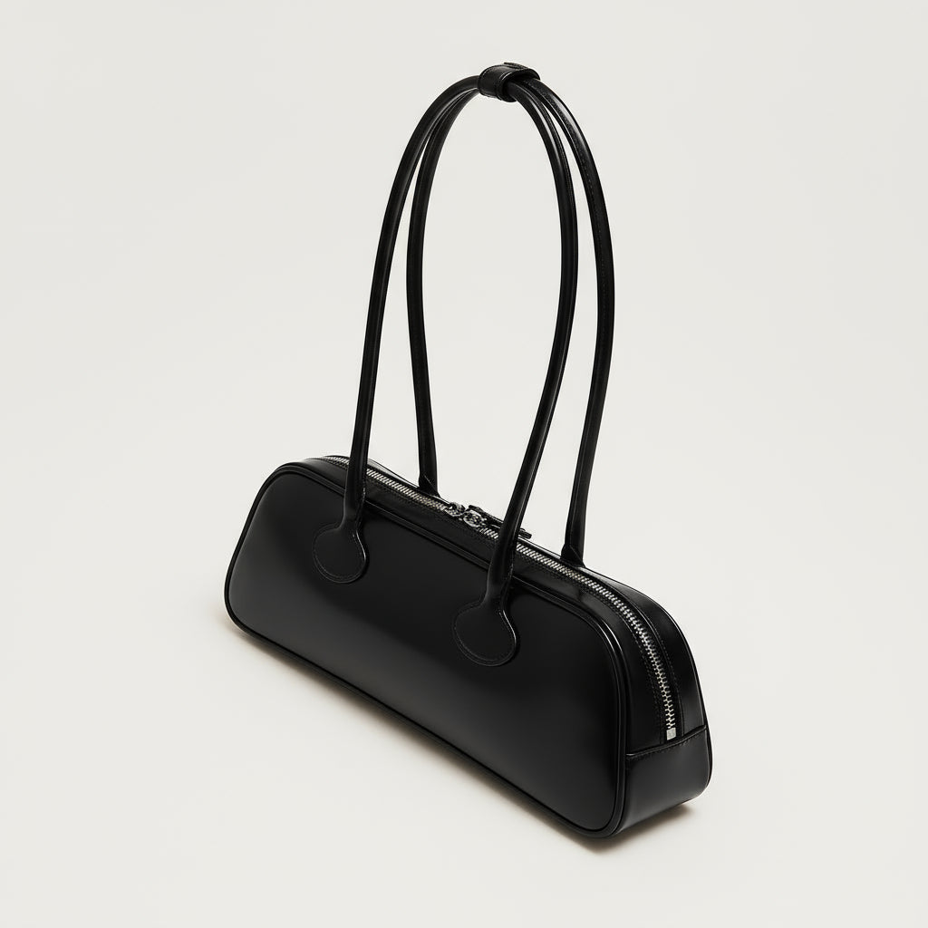 Daisy Luxury Leather Baguette Bag