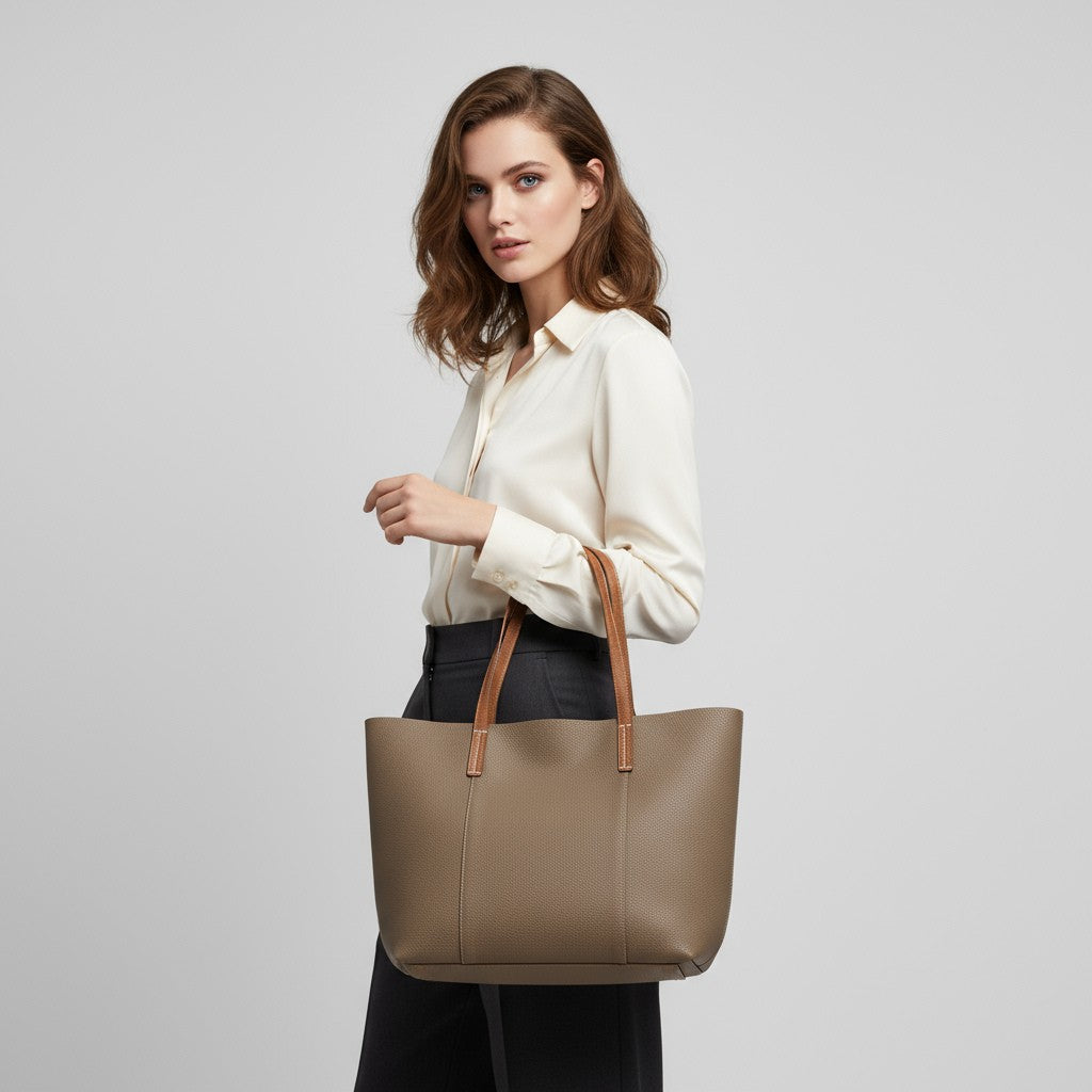 The Luna-Noire Leather Tote