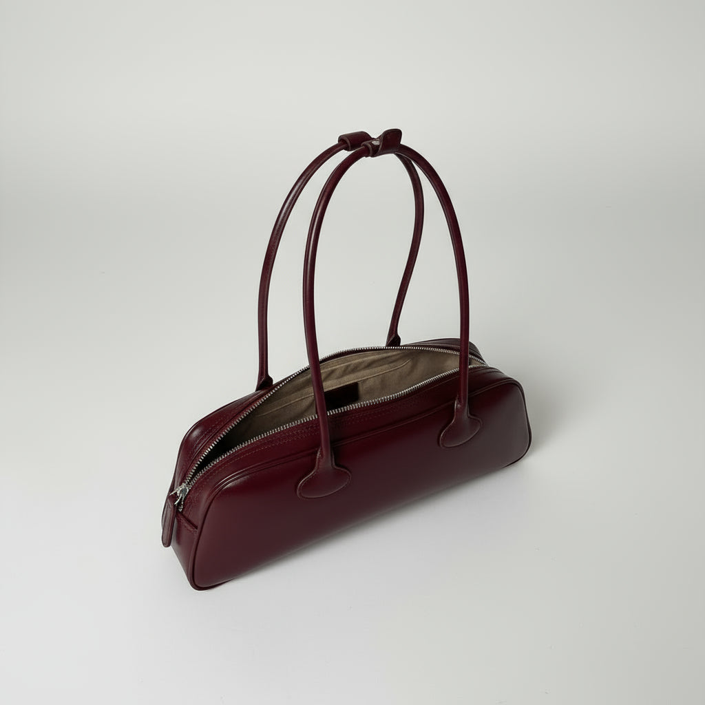 Daisy Luxury Leather Baguette Bag