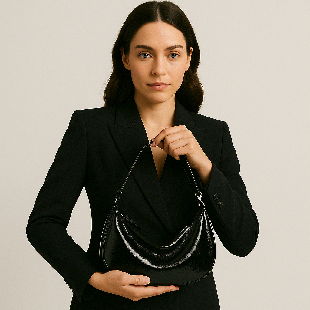 Gabrielle Baguette Leather Handbag