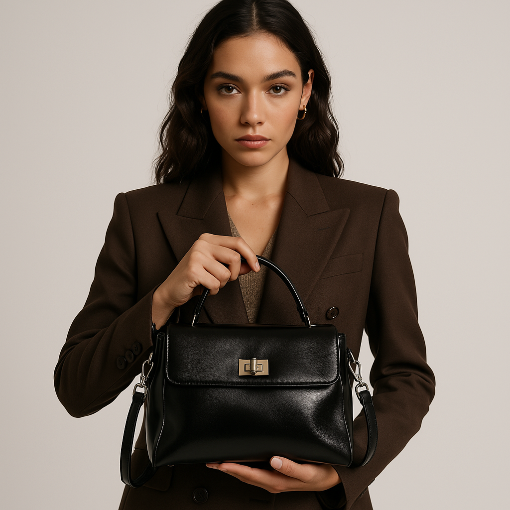 Celeste Leather Shoulder Handbag