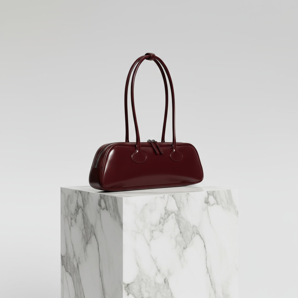 Daisy Luxury Leather Baguette Bag