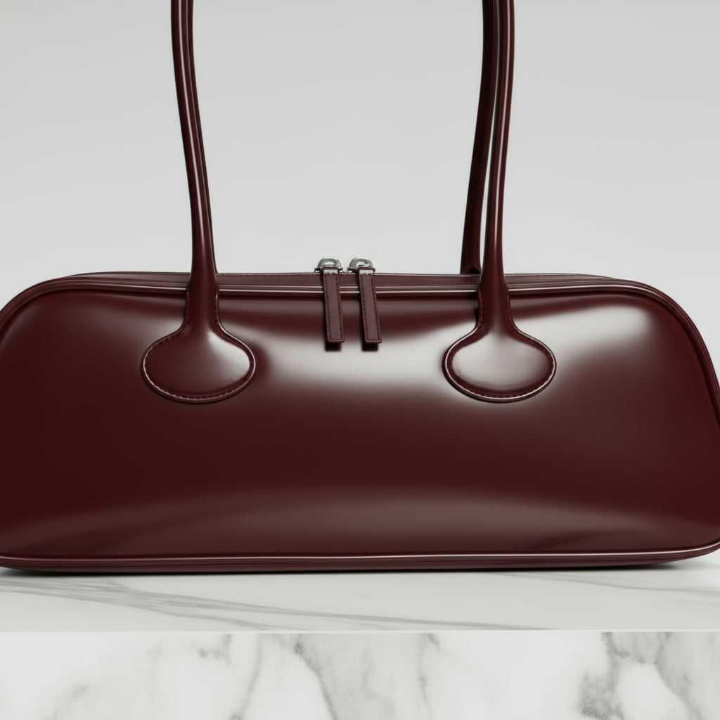 Daisy Luxury Leather Baguette Bag