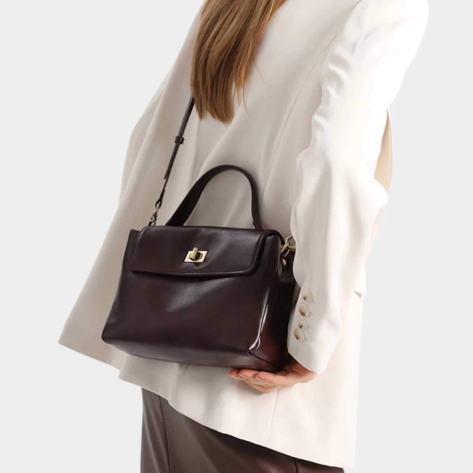Celeste Leather Shoulder Handbag