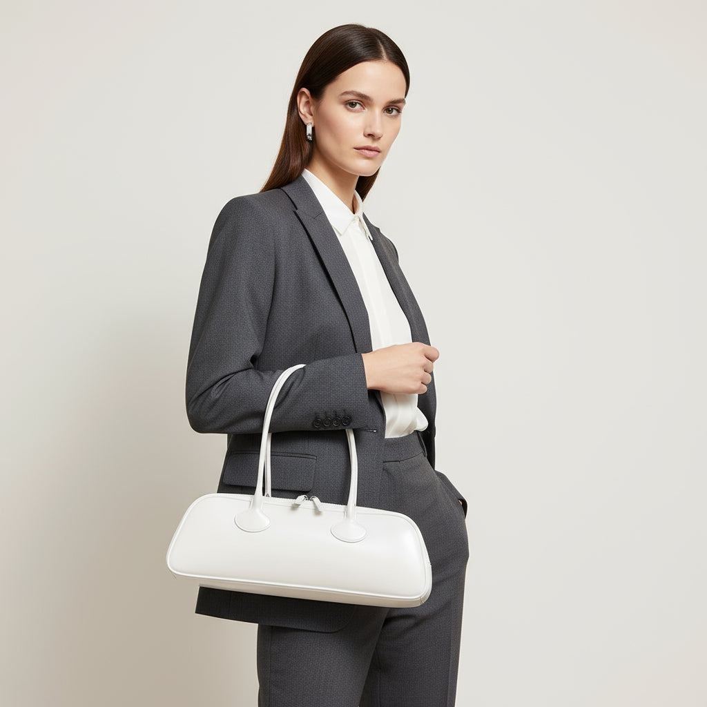 Daisy Luxury Leather Baguette Bag