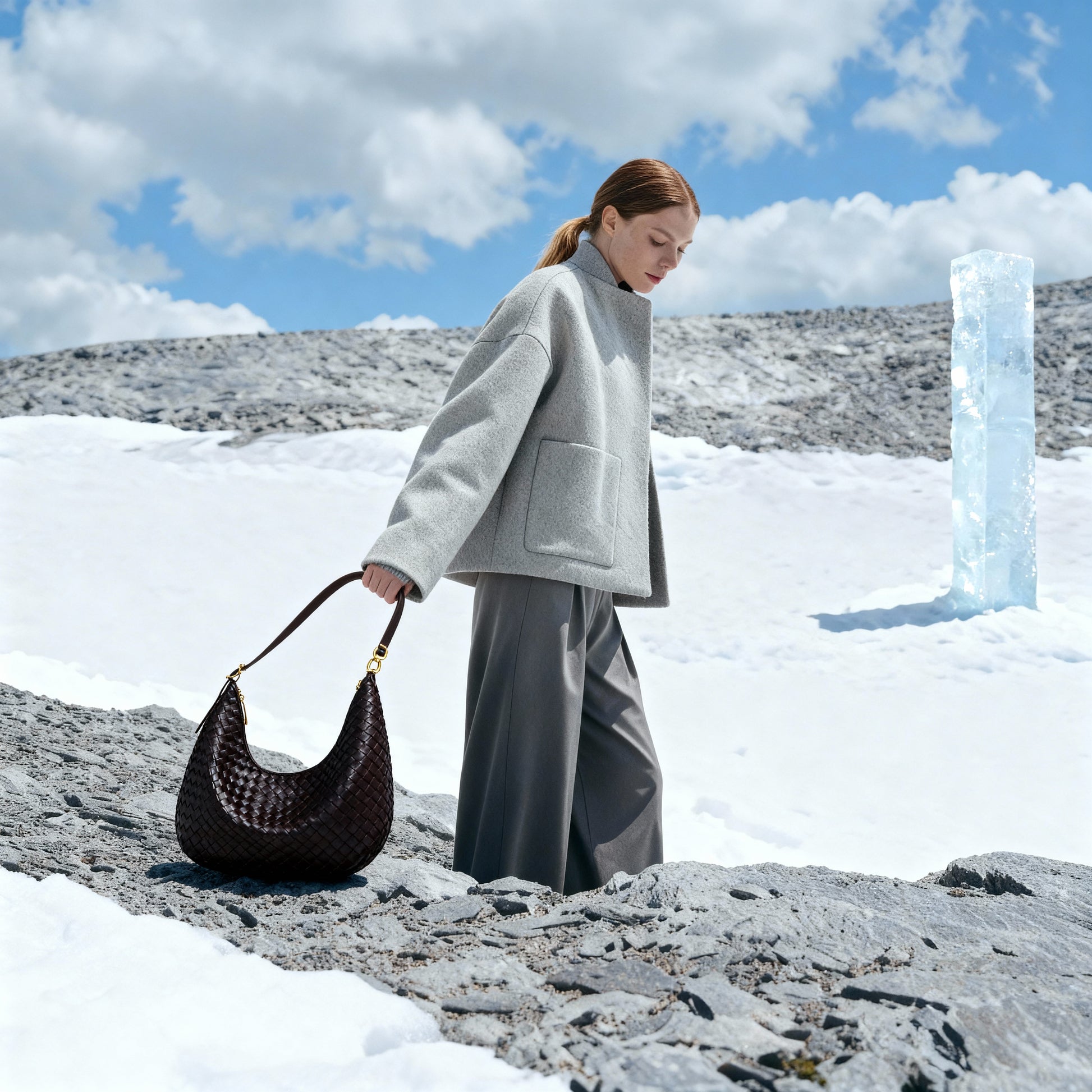 Margaux Woven Vegan Leather Tote Bag