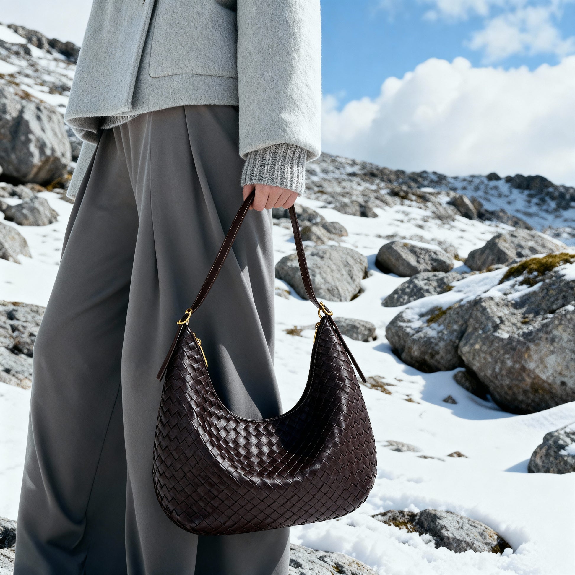 Margaux Woven Vegan Leather Tote Bag