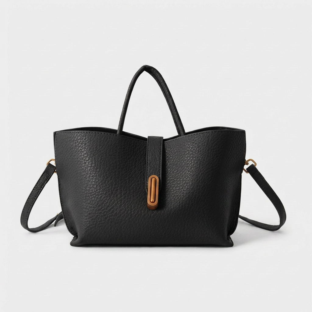 Adèle Vegan Leather Bucket Bag – Shoulder Handbag