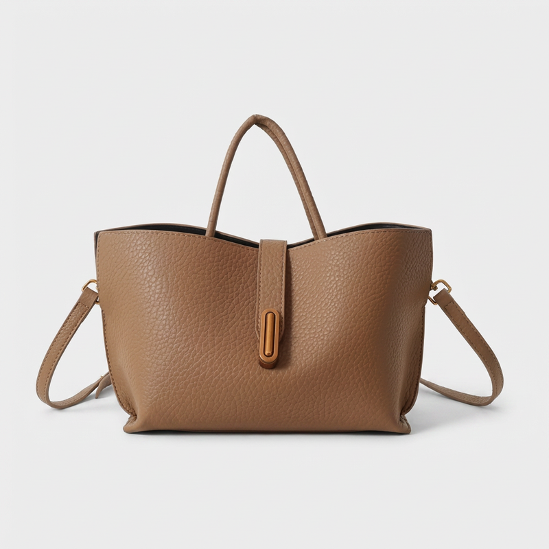 Adèle Vegan Leather Bucket Bag – Shoulder Handbag