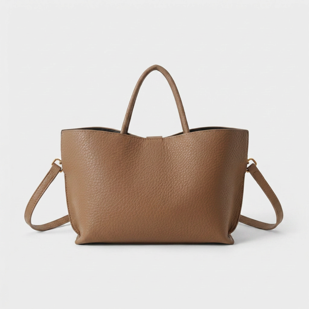 Adèle Vegan Leather Bucket Bag – Shoulder Handbag