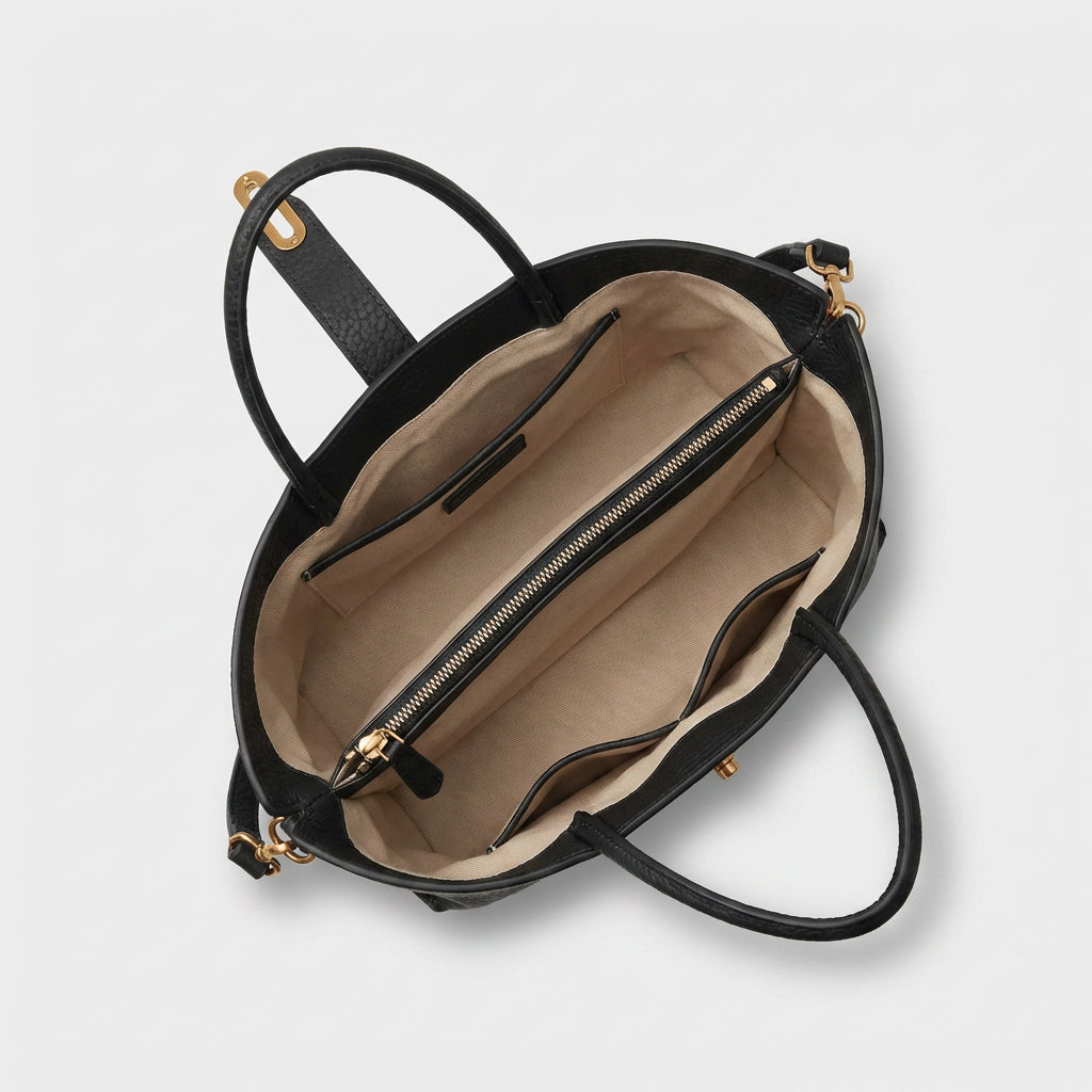 Adèle Vegan Leather Bucket Bag – Shoulder Handbag
