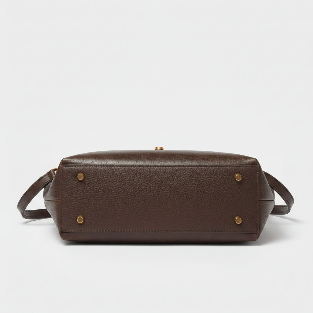 Adèle Vegan Leather Bucket Bag – Shoulder Handbag