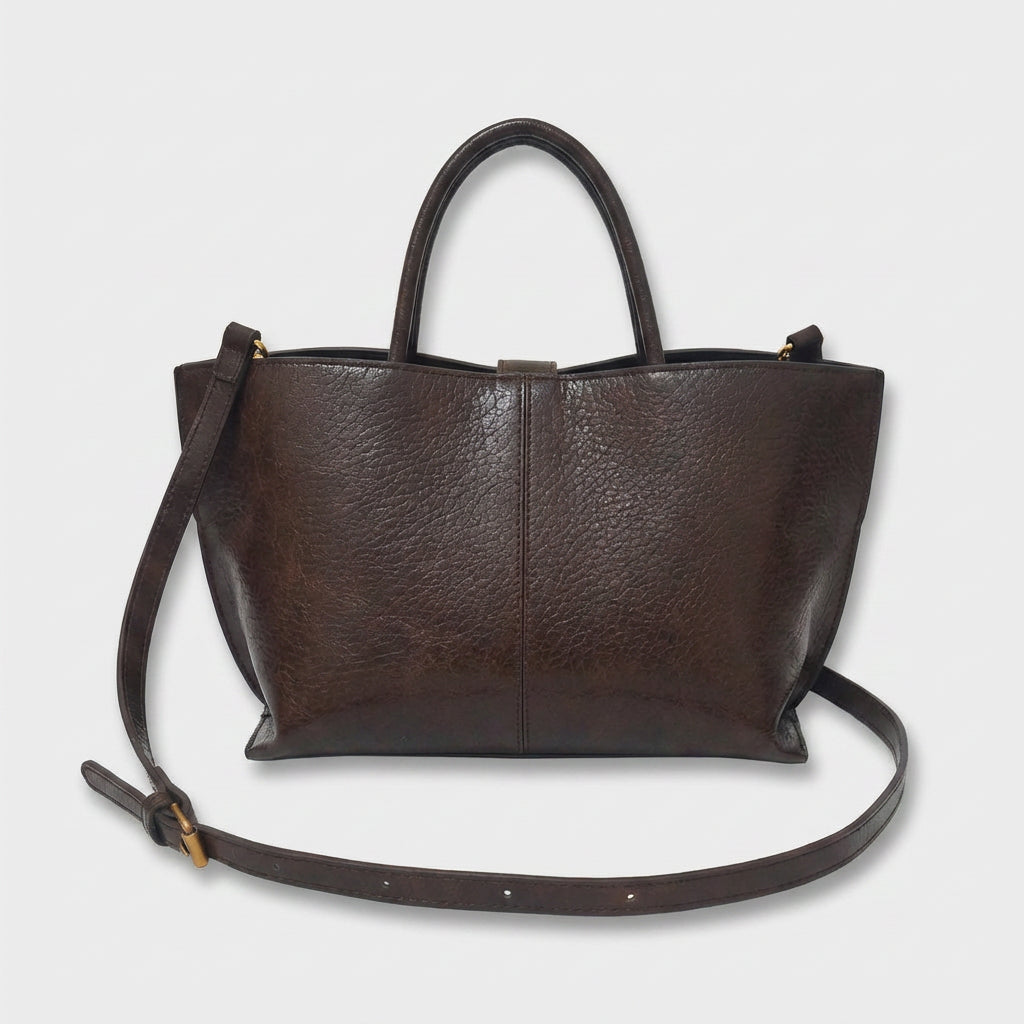 Adèle Vegan Leather Bucket Bag – Shoulder Handbag