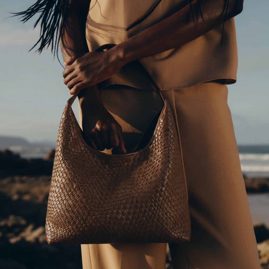 Lana Woven Vegan Leather Tote