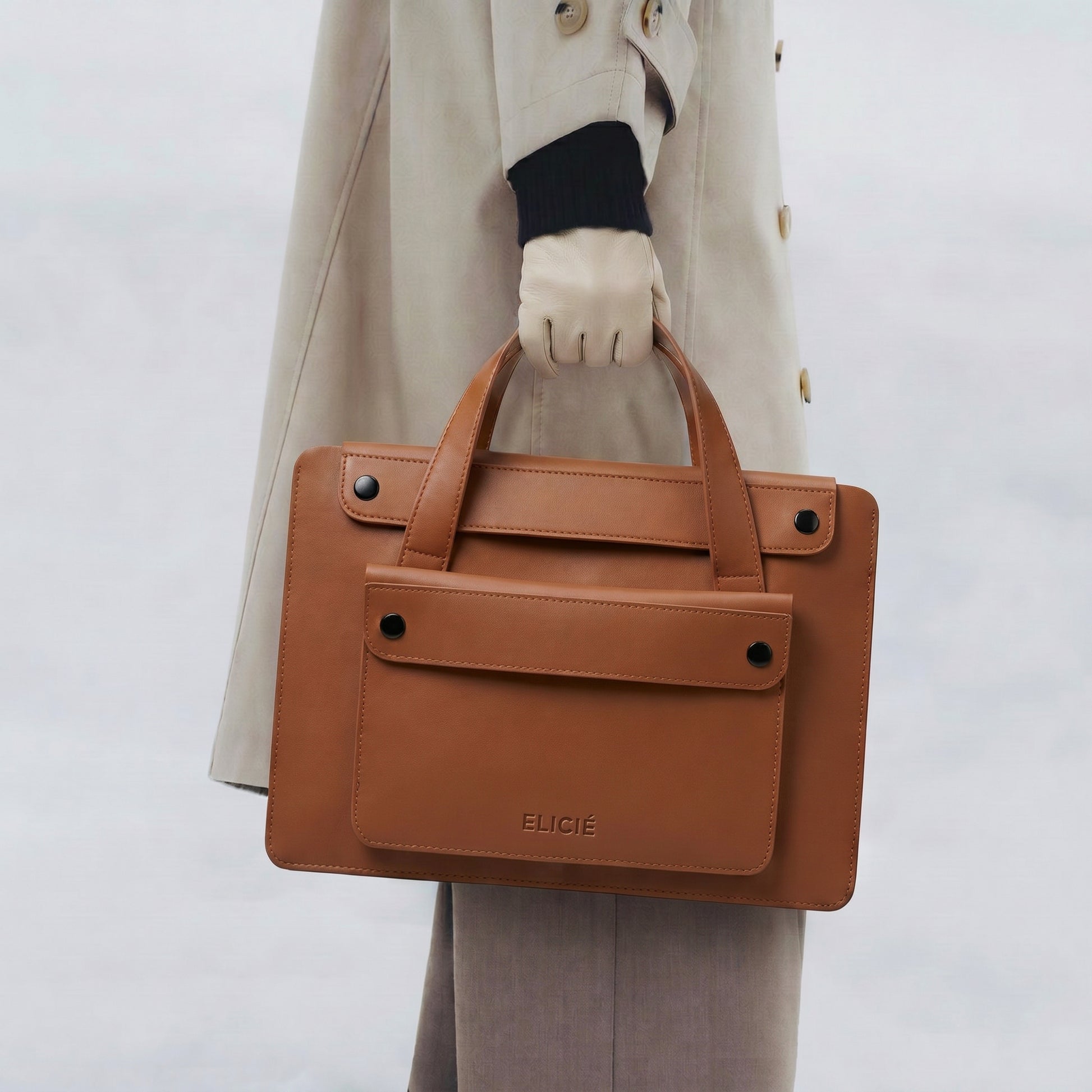 Paris Italian Leather Office Bag - Laptop Bag