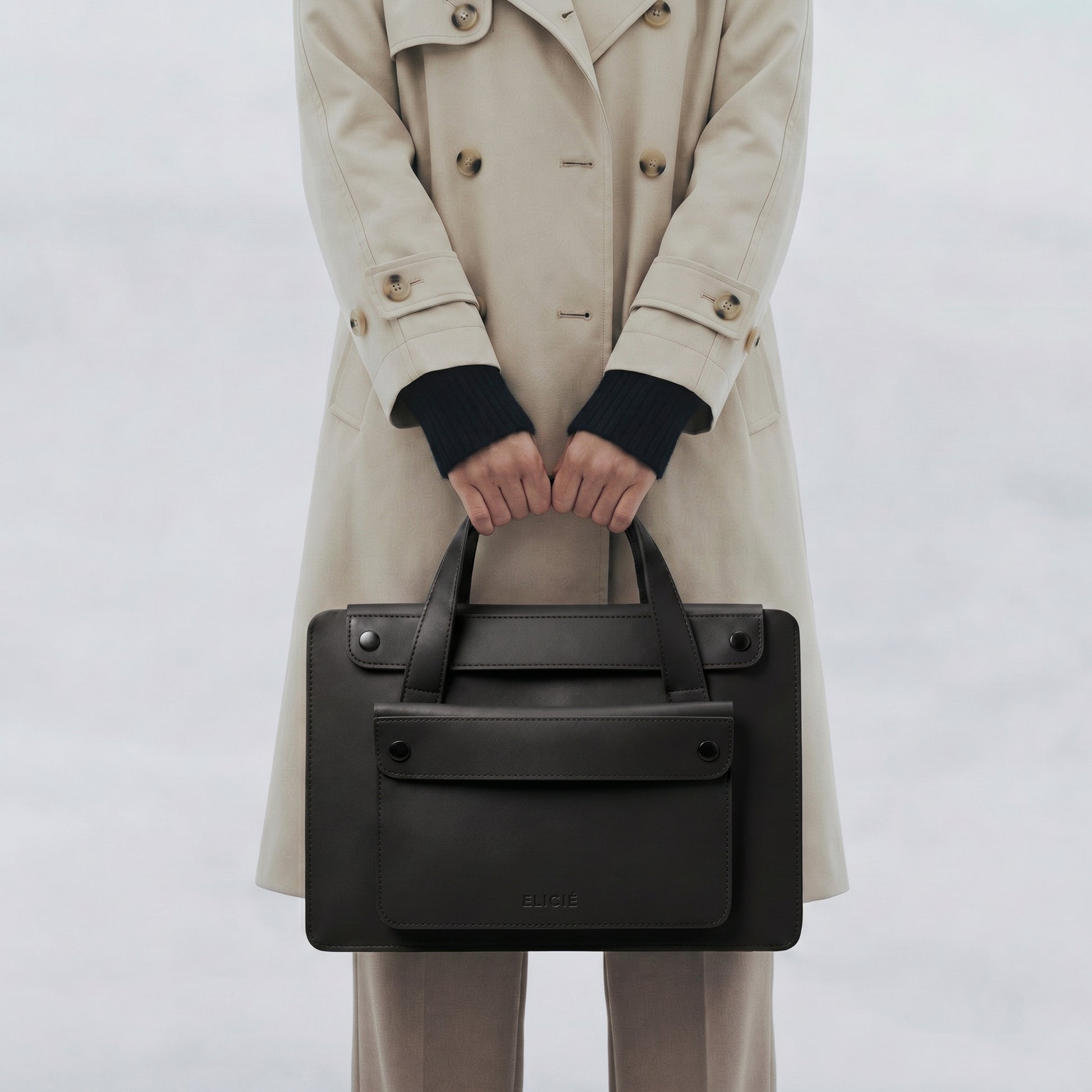 Paris Italian Leather Office Bag - Laptop Bag